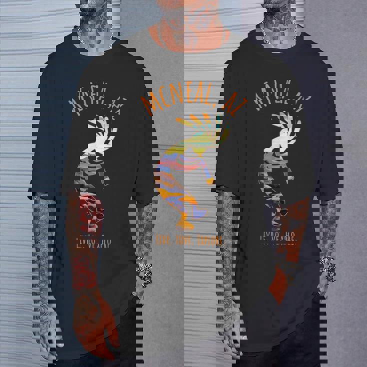 Mcneal アリゾナ Usa ダンシング ココペリ 南西部デザイン Tシャツ 彼への贈り物