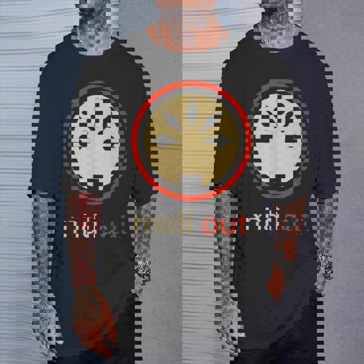 Midi Out 5極 Din オーディオシンセサイザー ヴィンテージステレオ Tシャツ 彼への贈り物