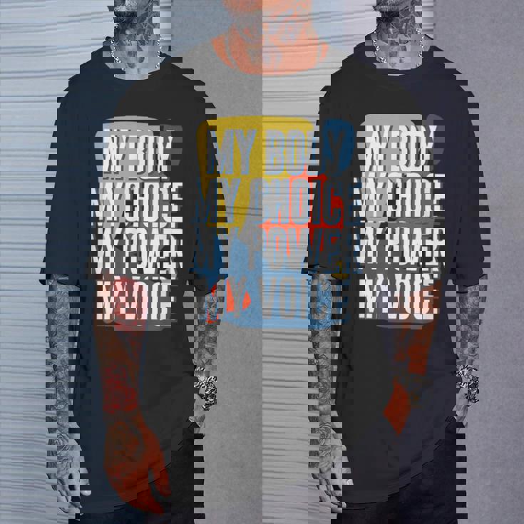 My Body Choice Power Andoice フェミニストポジティブ Tシャツ 彼への贈り物