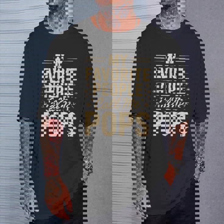 My Favorite People Call Me Pops Fathers Day Tシャツ 彼への贈り物
