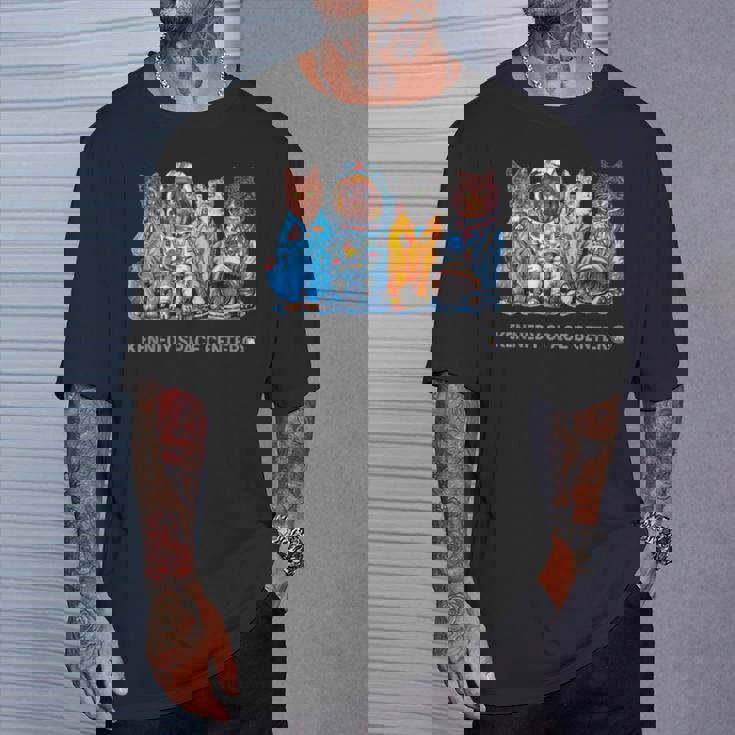 Nasa宇宙飛行士宇宙-猫の飛行服は両側で涼しい Tシャツ 彼への贈り物