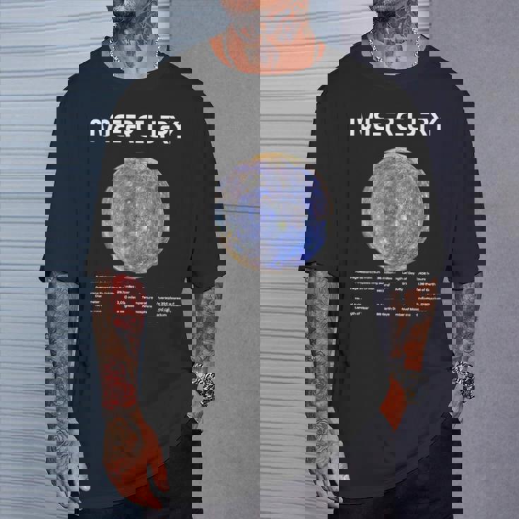 Nerdy Mercury 天文学 科学惑星 太陽系 ホワイト Tシャツ 彼への贈り物