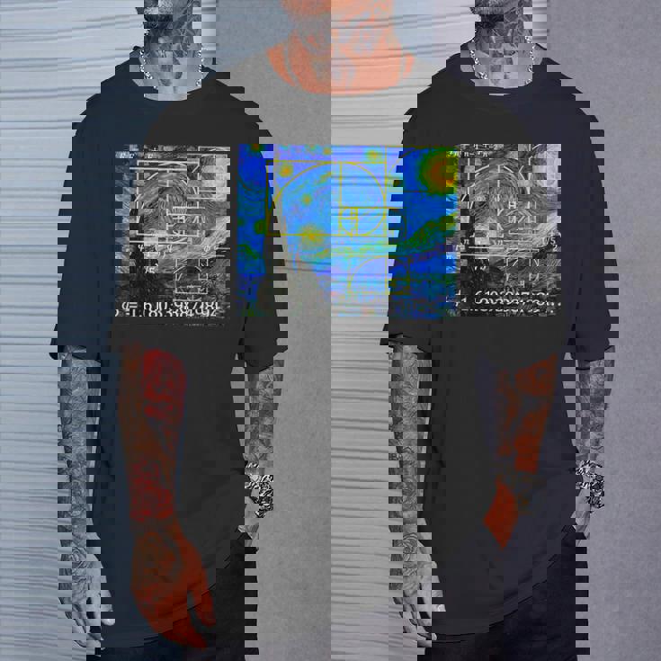 Nerdy 星月夜 フィボナッチ ゴールデン スパイラル 数学の先生 Tシャツ 彼への贈り物