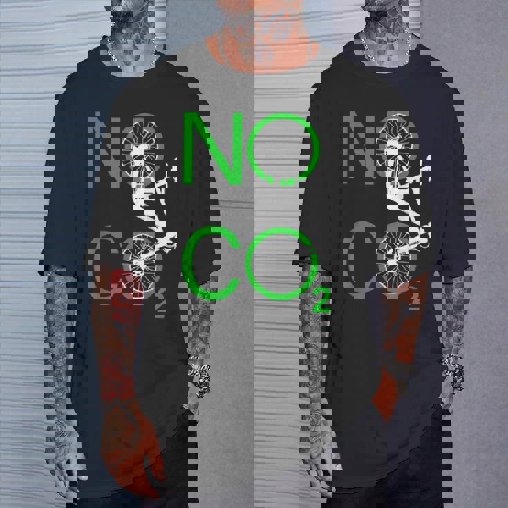 No Co2 サイクリング 気候変動対策 グリーンエネルギー Mtb Tシャツ 彼への贈り物