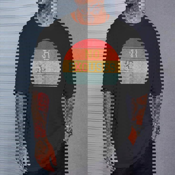 No Excuses クロスカントリー 陸上競技 ランニング Tシャツ 彼への贈り物