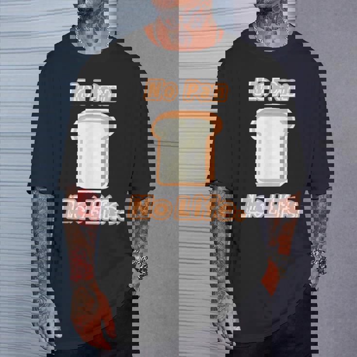 No Pan No Life ノー パン ノーライフ ご飯タイム【変なデザイン屋さん】面白い言葉 Tシャツ 彼への贈り物