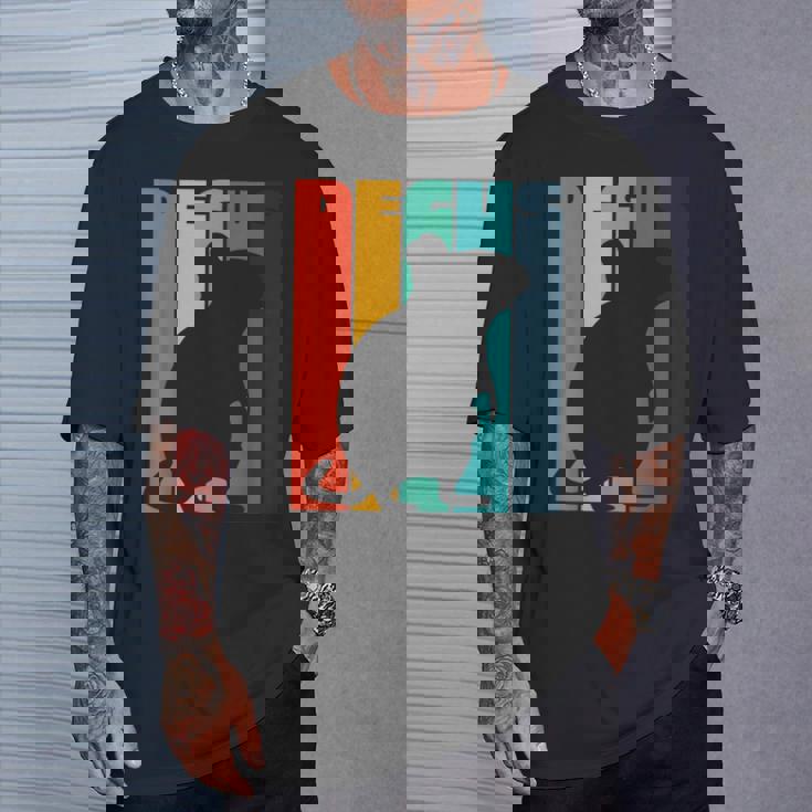 Octodon Degus 格言 ヴィンテージ シルエット レトロ デグ Tシャツ 彼への贈り物