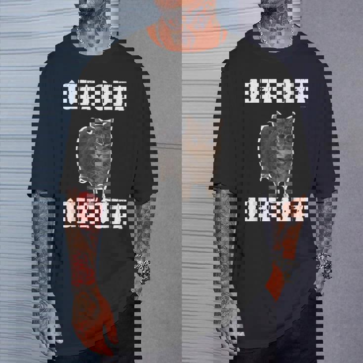 Oiia Oiia スピニング インターネット ミーム 猫 ユーモラス 面白い ブレイン Tシャツ 彼への贈り物