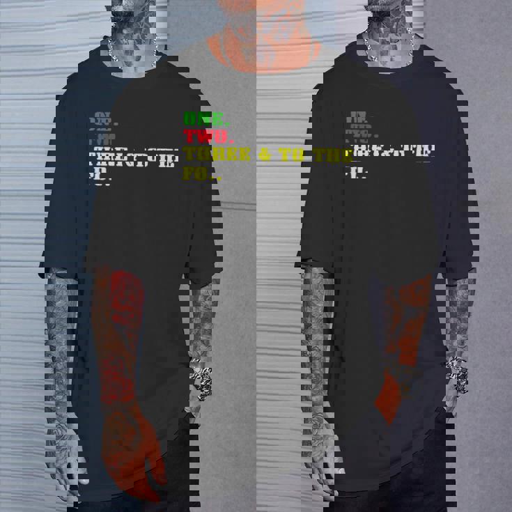 One Two Three And To The Fo オールドスクール ラッパー ヒップホップ Tシャツ 彼への贈り物