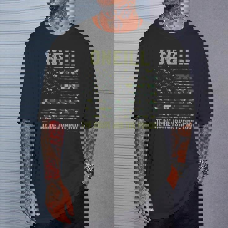 Oneill 姓 姓 迷彩 アメリカ国旗 Tシャツ 彼への贈り物