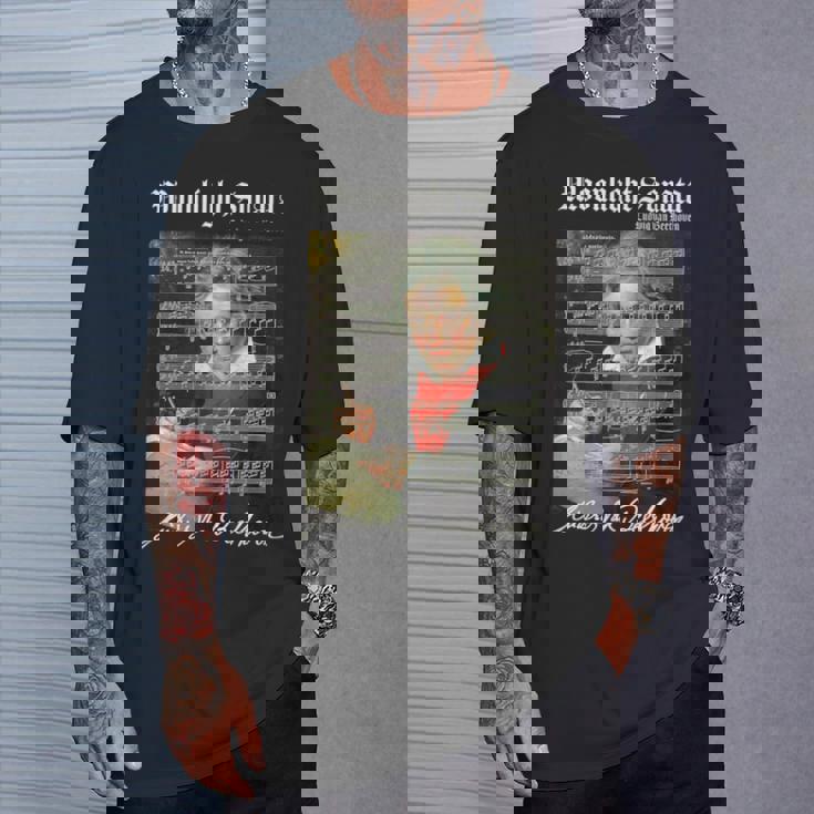 Op。 27ソナタ楽譜スコアベートーベン愛好家の肖像画 Tシャツ 彼への贈り物