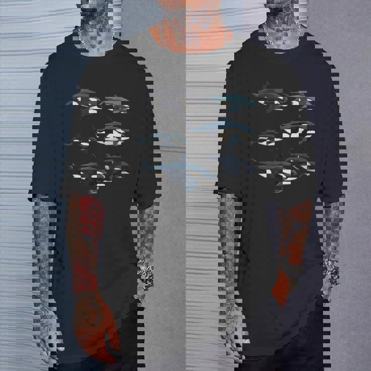 Orcas Killer Whale Pod Group グラフィック Tシャツ 彼への贈り物