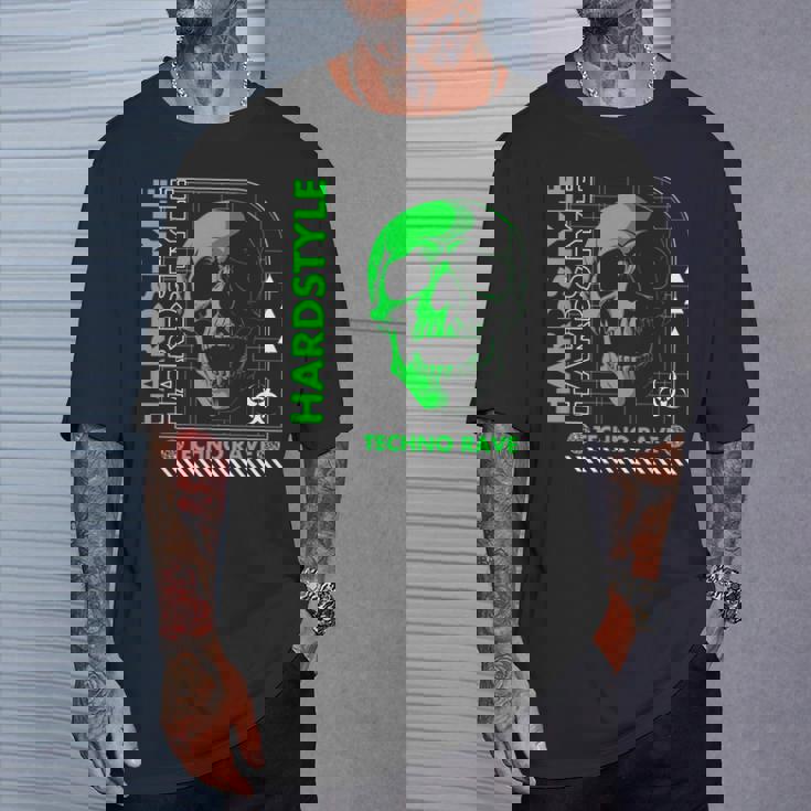 Outfit Rave Hardstyle Cráneoerde Retro Camiseta unisex Regalos para él