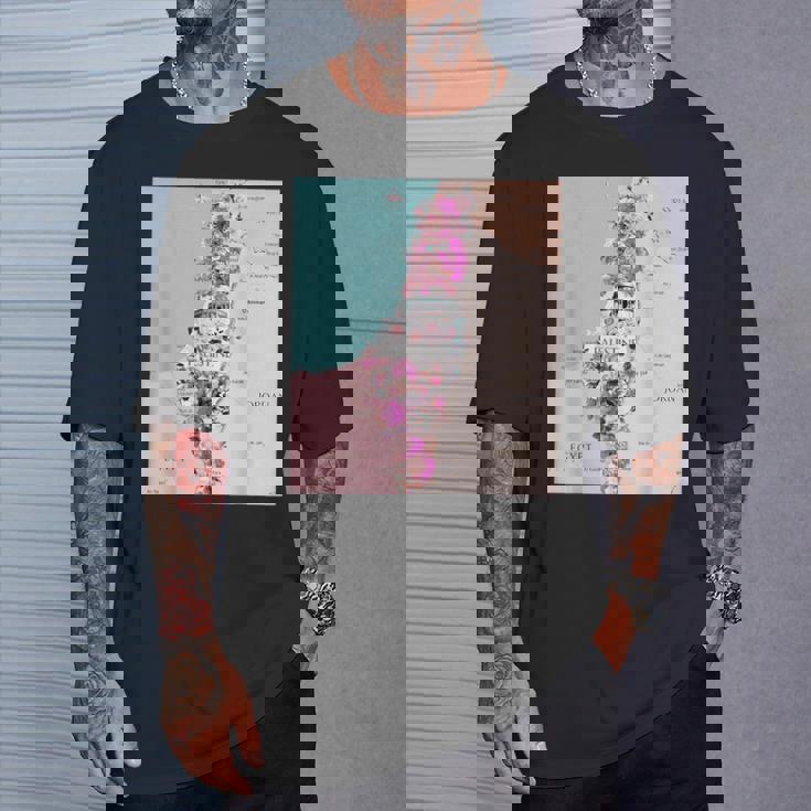 Palestine Map Palestinians Map Tシャツ 彼への贈り物