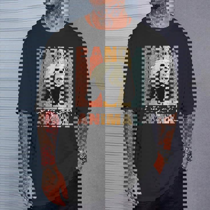 Panda Is Mypirit Animal かわいいパンダヴィンテージパンダ Tシャツ 彼への贈り物