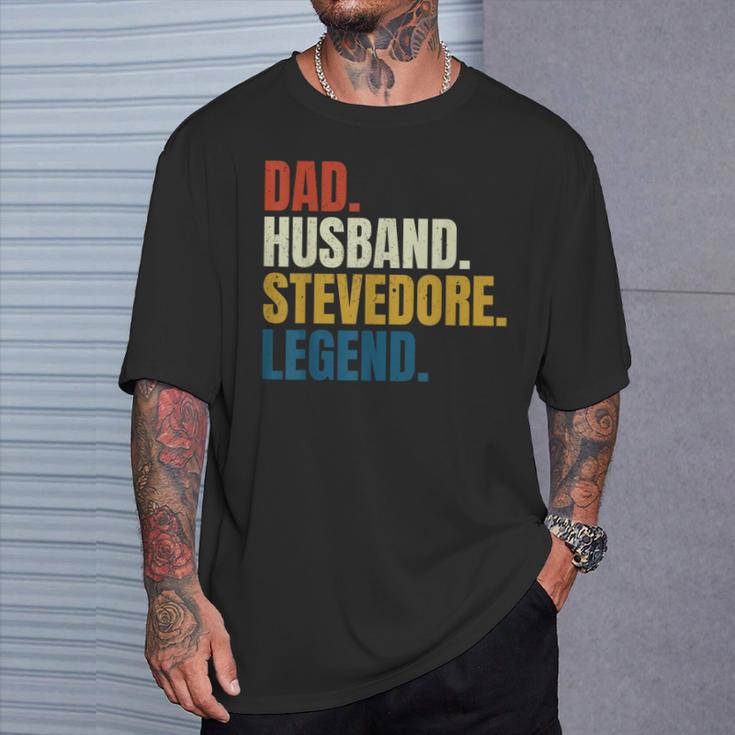 Papá Maridotevedore Leyenda Trabajador Portuario Estibador Camiseta unisex Regalos para él