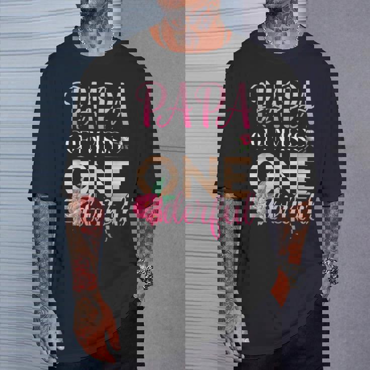 Papa Of Miss Onederful Girls 1歳の誕生日 マッチングファミリー Tシャツ 彼への贈り物