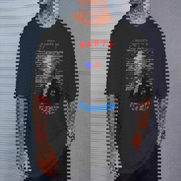 Party Pooper 面白い独立無党派投票者 7月4日 Tシャツ 彼への贈り物