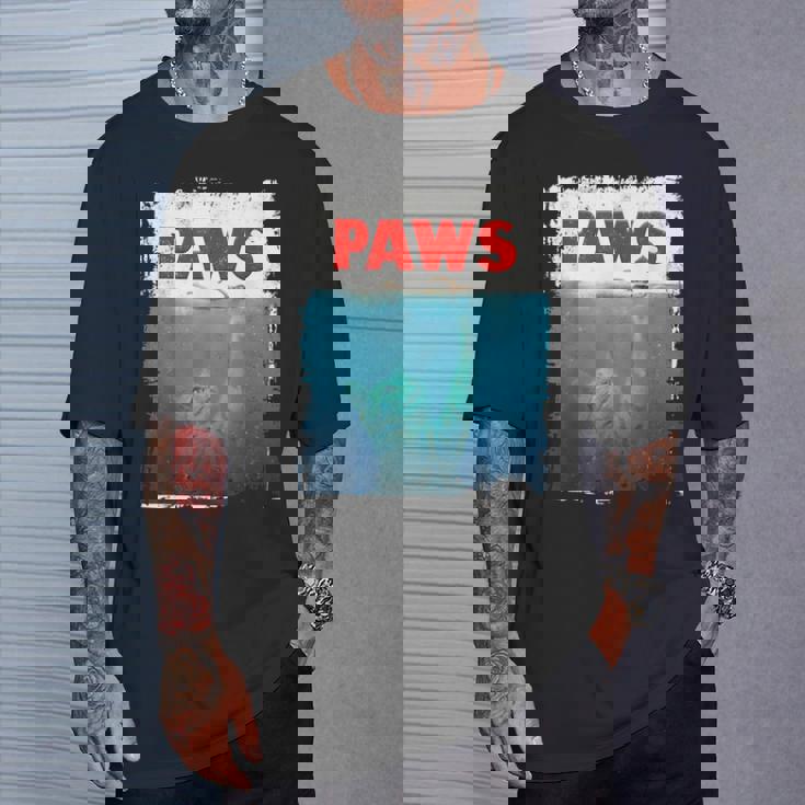 Paws 猫 子猫 ニャーパロディー おもしろ猫好き Tシャツ 彼への贈り物