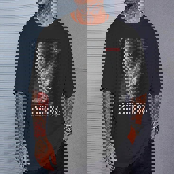 Pitbull 野生の犬テリアの肖像画 ブルドッグ 犬の飼い主 ピットブル Tシャツ 彼への贈り物