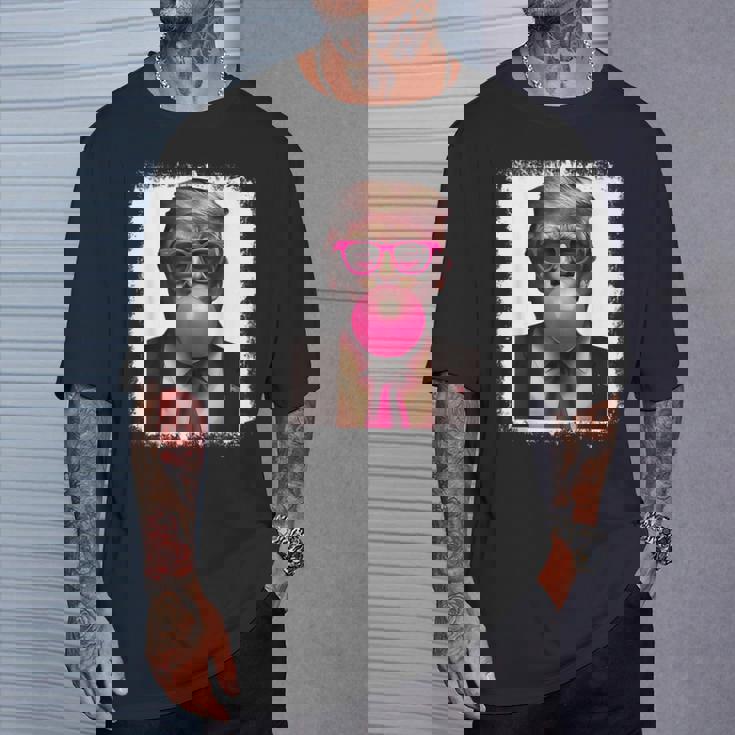 Pro Trump Bubble Gum Pink Glasses Donald Trump Tシャツ 彼への贈り物