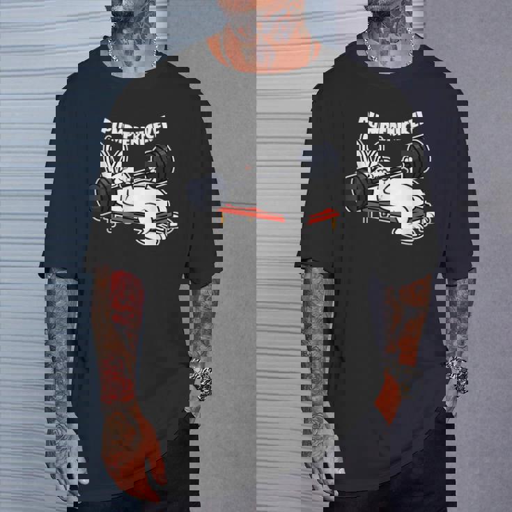 Pumppernickelラビットフィットネスベンチプレスワークアウトファニー Tシャツ 彼への贈り物