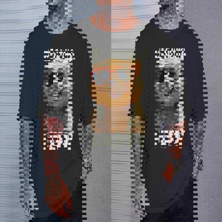 Be Quokka Happy クオッカ・ビー・クオッカ・ハッピー＆クオッカとスマイル Tシャツ 彼への贈り物