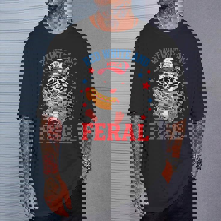 Red And Feral 4Th Of July ユーモア キッズ アメリカ Tシャツ 彼への贈り物