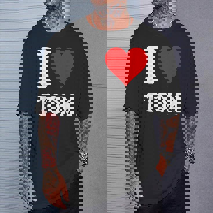 Red Heart I Love Tom Tシャツ 彼への贈り物