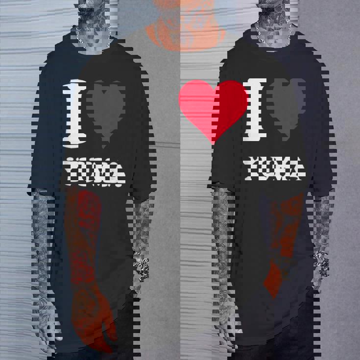 Red Heart I Love Yuma Tシャツ 彼への贈り物