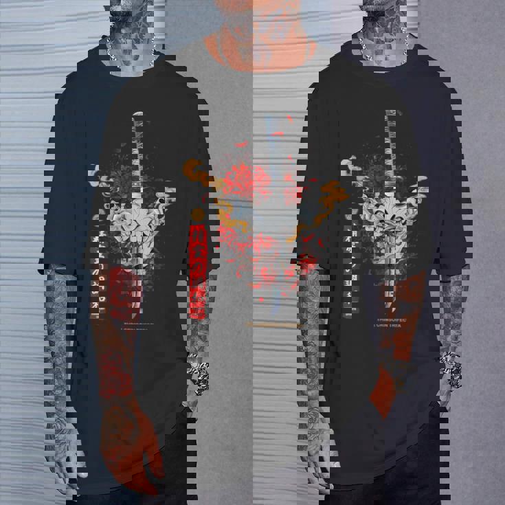 Redpider Lily And Japanese Anime Retro Oniamurai Mask Tシャツ 彼への贈り物