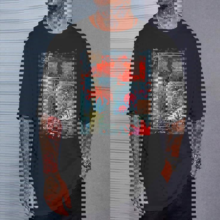 Redpider Lily の 曼珠沙華 で 日本のヴィンテージ の 美的スタイルのコラージュ Tシャツ 彼への贈り物