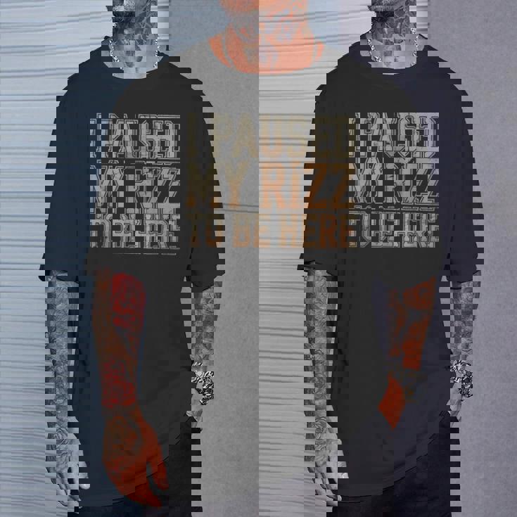 Rizz Paused 面白い ビデオゲーマー ギフト アンティーク調デザイン Tシャツ 彼への贈り物