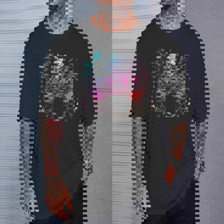 Rockstar ドラマー 猫 ドラム ミュージシャンバンド 音楽愛好家 Tシャツ 彼への贈り物