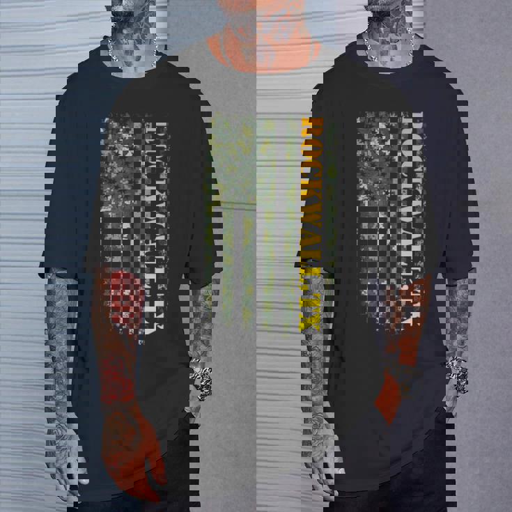 Rockwall Texas Camouflage Usa Flag Tシャツ 彼への贈り物