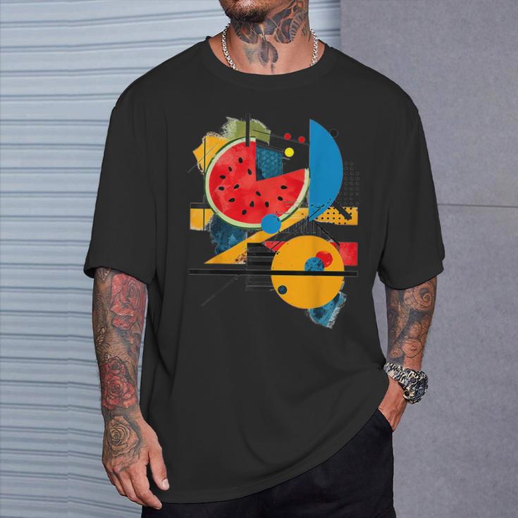 Sandía Geométrica Arte Diseño Gráfico Arte Arte Camiseta unisex Regalos para él