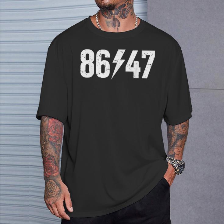 Sarcastic 8647 Vintage 80S Style 86 47 Rock Music 8647 T-Shirt