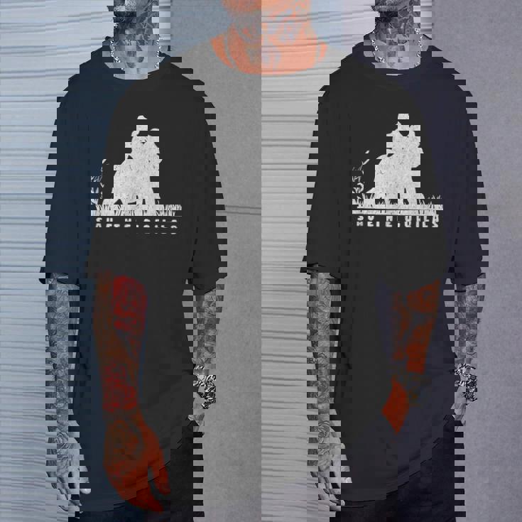 Save The Gorillas ママ&ベイビーゴリラ Tシャツ 彼への贈り物