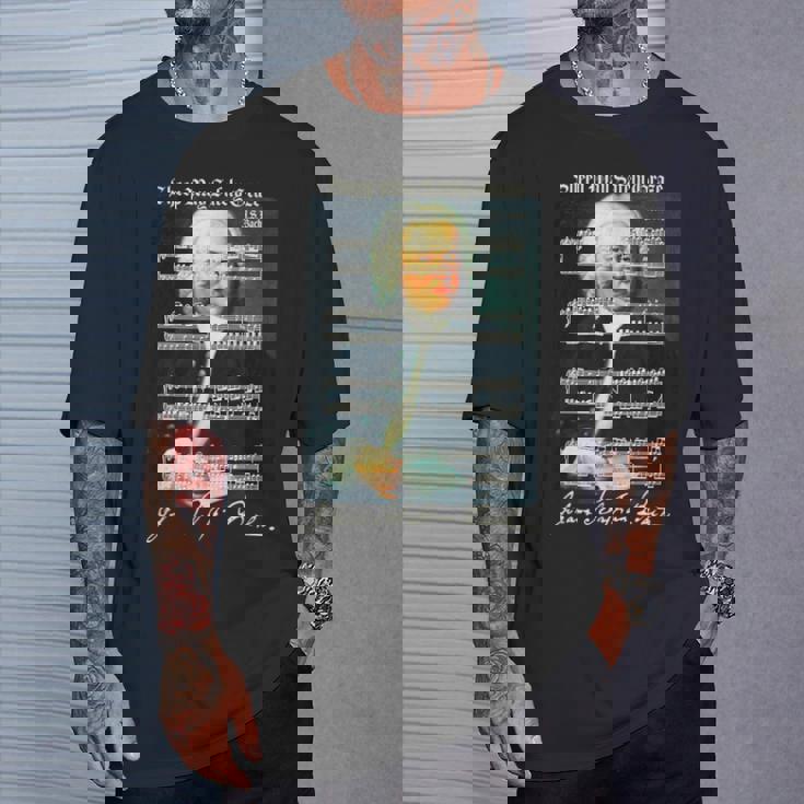 Sheep Mayafely Graze JS Bach Portrait &Ignature Music Tシャツ 彼への贈り物