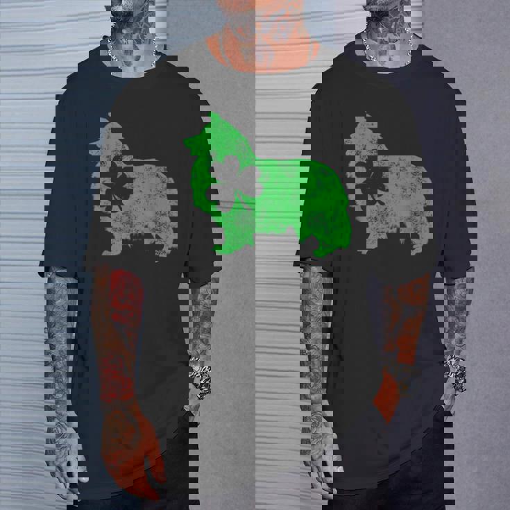 Shetlandheepdog シェルティ セントパトリックデー メンズ シャムロックドッグ Tシャツ 彼への贈り物