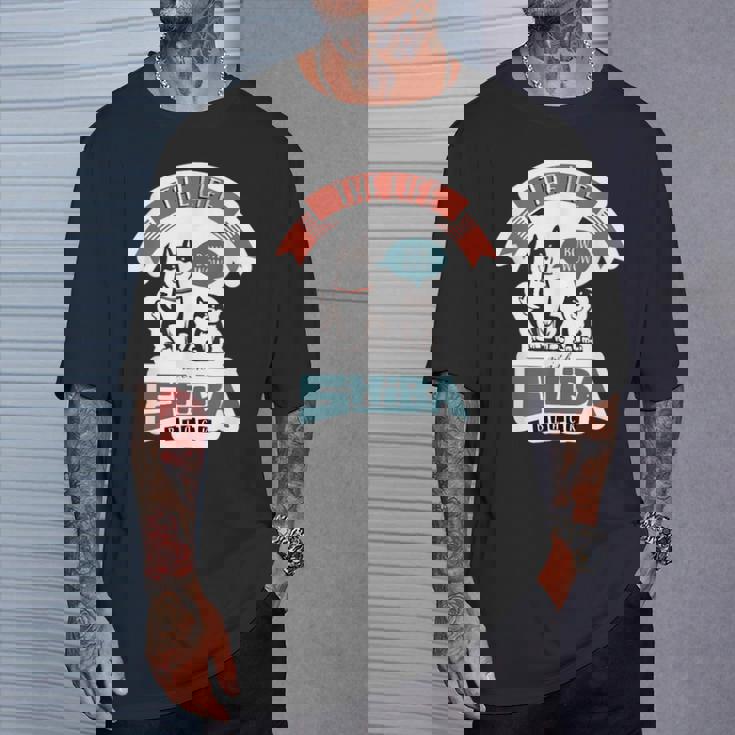 Shiba Dog かわいい柴犬 黒柴 Tシャツ 彼への贈り物