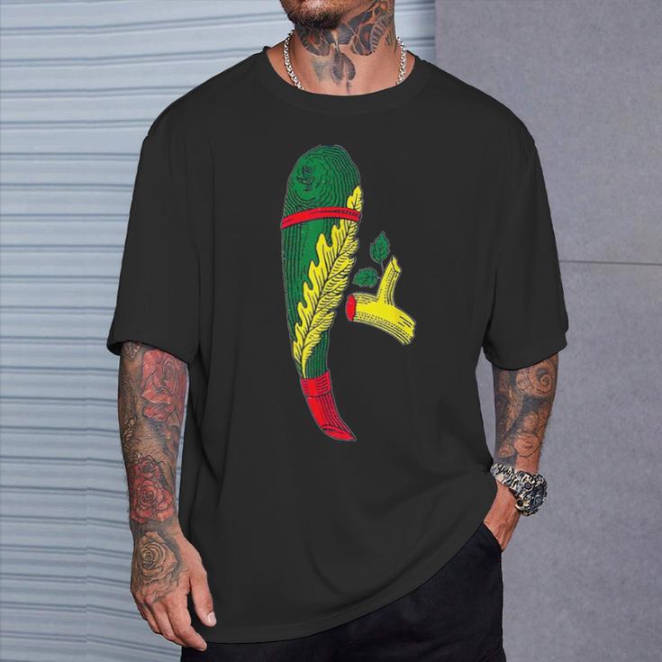 Siciliane Asso Di Bastoni Jeu De Cartes ItaliencorpaBriscola T-Shirt Cadeaux pour lui