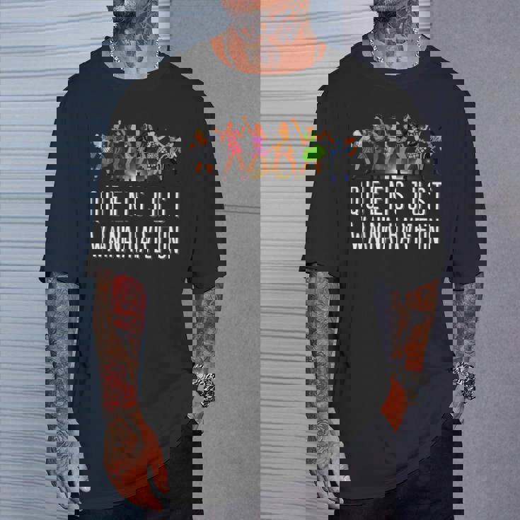 Six Queens Just Wanna Have Fun シアターミュージカル Tシャツ 彼への贈り物