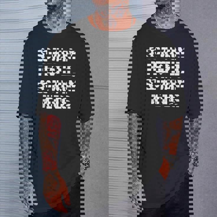 So Many Peopleo Many Minds 十人十色 英語 文字入り 格言 黒 他カラー メンズ Tシャツ 彼への贈り物