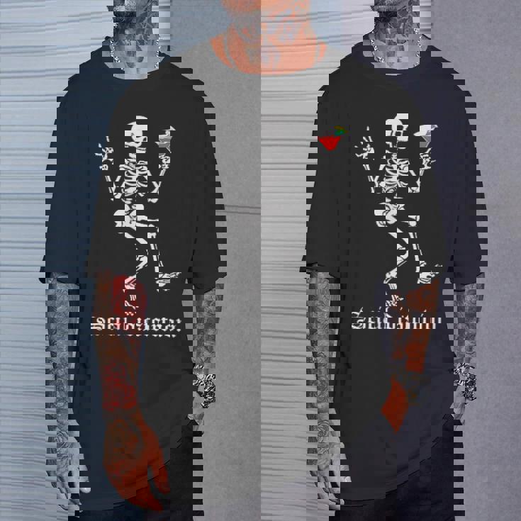 Social Distortions スケルトン ドリンクパーティー ミニマリスト Tシャツ 彼への贈り物