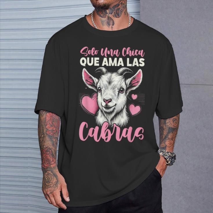 Solo Una Chica Que Ama Las Cabras Amante De Cabras Camiseta unisex Regalos para él