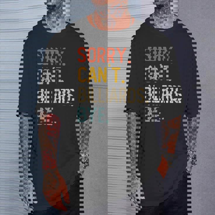 Sorry Can't Billiards Bye シャツ 面白い ビリヤード愛好家 Tシャツ 彼への贈り物