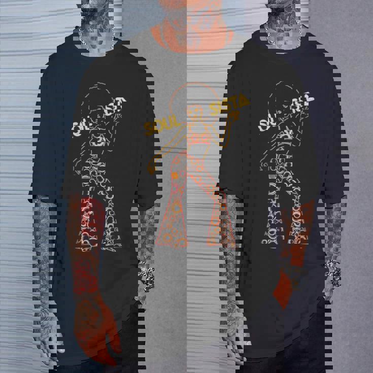 Soulista 70年代 ソウルミュージック レトロ ディスコ ブラック ファンク アフロガール Tシャツ 彼への贈り物