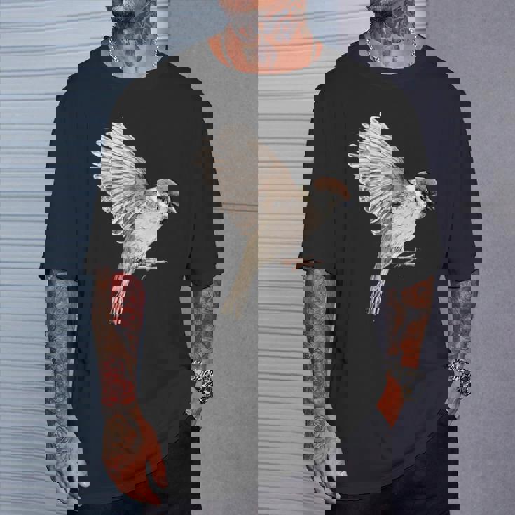 Sparrow-Spring-スズメ-春-自由-鳥-動物 Tシャツ 彼への贈り物