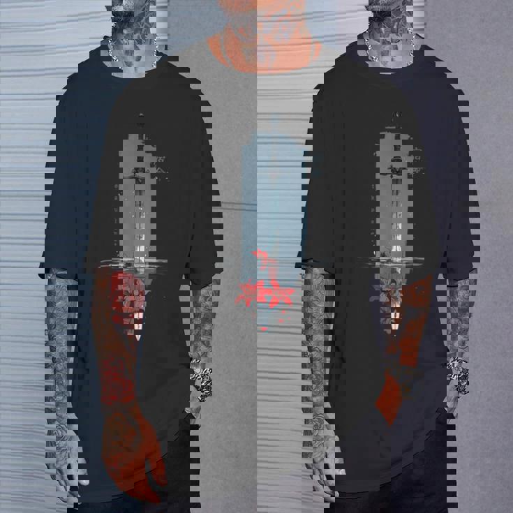 Spider Lily の 曼珠沙華 と アニメ の 戦士の剣 の エッジの効いたアニメ の 美的感覚 Tシャツ 彼への贈り物